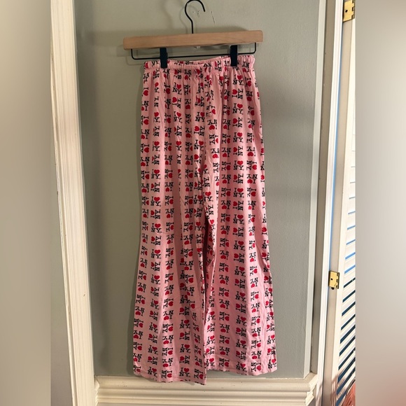 Pink and Red I❤️NY Print Pajama Pants medium - Picture 8 of 8
